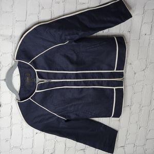 NWT J. Crew herringbone linen cropped jacket